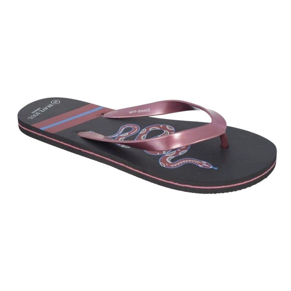 Brave Soul Mens Flip Flops / Black